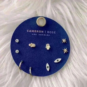 Cameron Rose Los Ángeles-Nwt 5 Earings Set - Gold